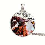 Retro Witch Crystal Pendant for Halloween