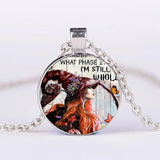Retro Witch Crystal Pendant for Halloween