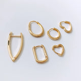 Zircon Geometric Heart Earrings Party Jewelry