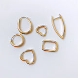 Zircon Geometric Heart Earrings Party Jewelry