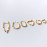 Zircon Geometric Heart Earrings Party Jewelry