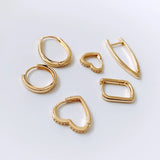 Zircon Geometric Heart Earrings Party Jewelry