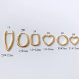 Zircon Geometric Heart Earrings Party Jewelry