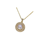 Natural 9-10mm Pearl Pendant Freshwater Pearl Necklace
