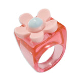 Candy Flower Girl Heart Ring Resin Geometric Bracelet