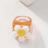 Candy Flower Girl Heart Ring Resin Geometric Bracelet