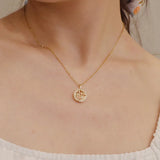 Retro Blessing Pendant Necklace Plating Cold Wind Fairy Clavicle Chain