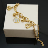 Rose Stainless Steel Diamond Bracelet