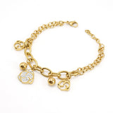 Rose Stainless Steel Diamond Bracelet
