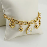 Rose Stainless Steel Diamond Bracelet