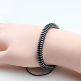 Hematite Beads Bracelets DIY Hand Strand Men Bracelets Adjustable Length