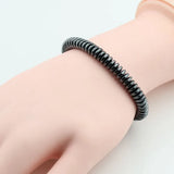 Hematite Beads Bracelets DIY Hand Strand Men Bracelets Adjustable Length