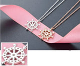 S925 Silver Star Plate Rudder Necklace Female Pendant Clavicle Chain