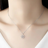 S925 Silver Star Plate Rudder Necklace Female Pendant Clavicle Chain