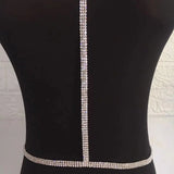 Sexy Rhinestone Slave Set - Crystal Necklace with Waist Chain
