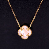 Mother-of-Pearl Clover Shell Fishtail Necklace