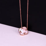 Mother-of-Pearl Clover Shell Fishtail Necklace