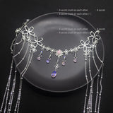 Rhinestone Tassel Hair Ornament Water Drop Crystal Hairpin
