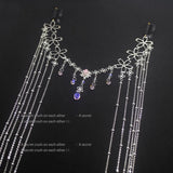 Rhinestone Tassel Hair Ornament Water Drop Crystal Hairpin