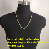 Rhinestone Necklace Girl Lady Jewelry 2 Colors