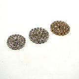 30pcs Silver Rhinestone Round Flatback Buttons 20mm/22mm Garment Ornaments