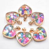 6pcs Silver Plated Love Wish Bottle Amethysts Lapis Pendant