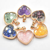 6pcs Silver Plated Love Wish Bottle Amethysts Lapis Pendant