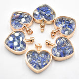 6pcs Silver Plated Love Wish Bottle Amethysts Lapis Pendant