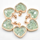6pcs Silver Plated Love Wish Bottle Amethysts Lapis Pendant