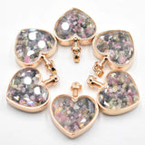 6pcs Silver Plated Love Wish Bottle Amethysts Lapis Pendant