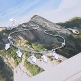925 Silver Goldfish Anklet for Women, Bead Chains Lady Party