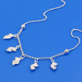 925 Silver Goldfish Anklet for Women, Bead Chains Lady Party