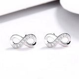 S925 Sterling Silver 8 Character Rose Digital 8 Earrings