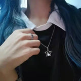 Moon Star Border Spaceman Astronaut Pendant Necklace