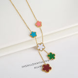 Clover Stainless Steel Flower Necklace for Women