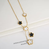 Clover Stainless Steel Flower Necklace for Women