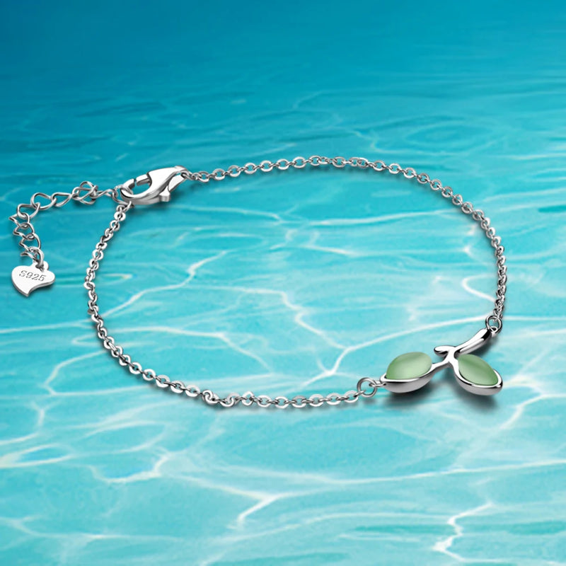 925 Silver Leaves Bracelet for Women - Charm Bracelet for Bestie