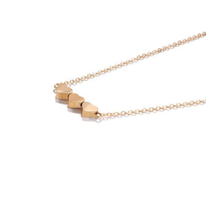 Three Hearts Necklace Female Pop Alloy Chain Manual Sautoir