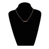 Three Hearts Necklace Female Pop Alloy Chain Manual Sautoir