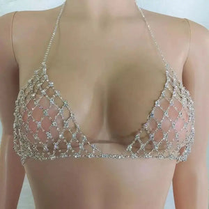 Women's Rhinestone Bra Chain Set Sexy Crystal Bikini Club Party Jewelry