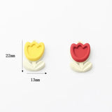 Handmade Multi-Alloy Tulip Flower Pendants