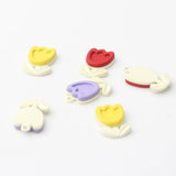 Handmade Multi-Alloy Tulip Flower Pendants
