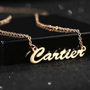 Personalized Letter Logo Necklace - Stainless Steel Plated