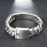 Creative Sand Surface Curved Men's Titanium Steel Bracelet
