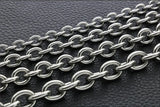 Thick Wide Cross Chain Stainless Steel Necklace