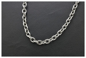 Thick Wide Cross Chain Stainless Steel Necklace