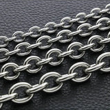 Thick Wide Cross Chain Stainless Steel Necklace
