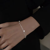 925 Sterling Silver Charm Bracelet & Bangle bead Chain Adjustable Charm Bracelet