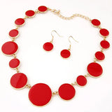 Colorful Enamel Dot Round Choker Collar Necklace for Women