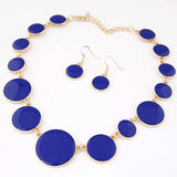 Colorful Enamel Dot Round Choker Collar Necklace for Women